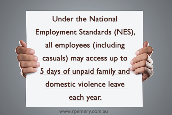 NES Domestic violence entitlements for employees