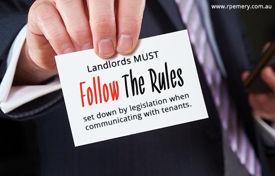 follow rules when communicating with tenants