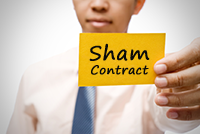 Sham contracting