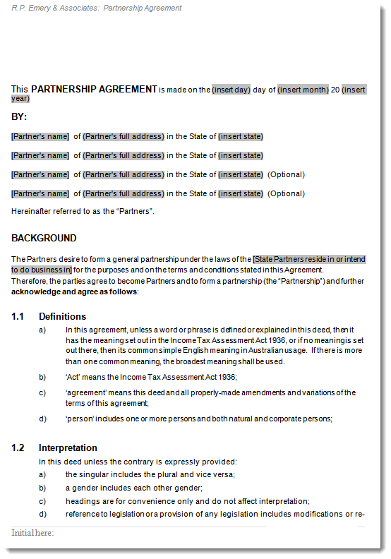 Simple Investment Agreement Doc from www.rpemery.com.au