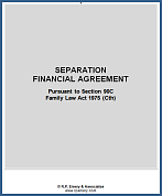 Separation Agreement 90C available for Instant Download